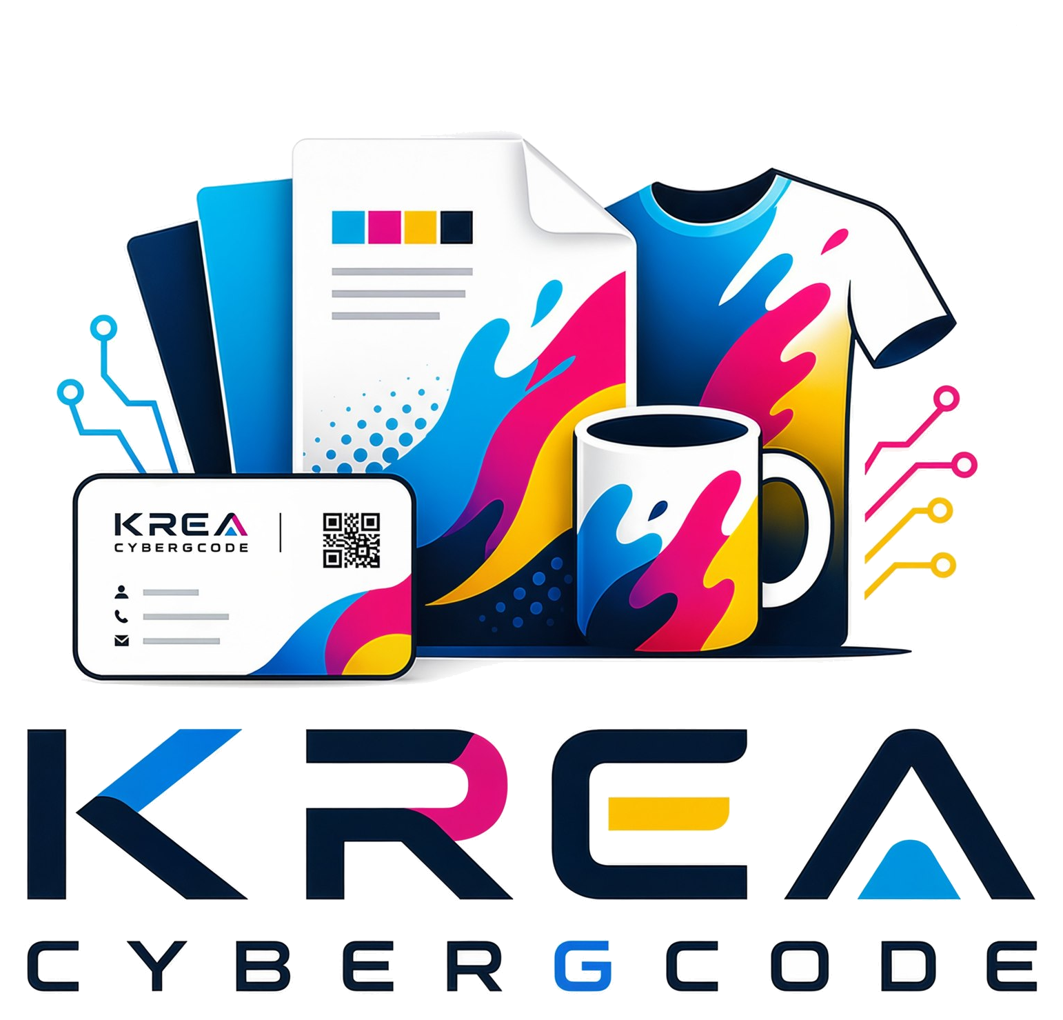 Logotipo oficial de KREA CYBERGCODE