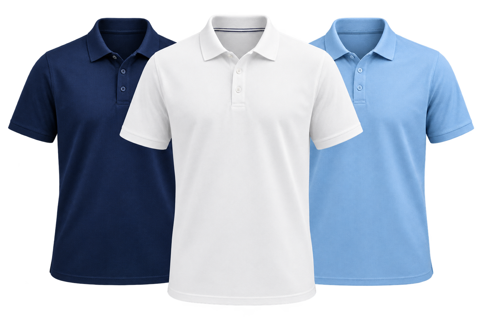 Polos corporativos con cuello camisero